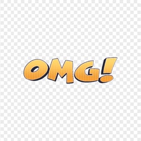 HD OMG! Cartoon Comic Word Expression PNG