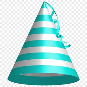 HD Blue And White Birthday Party Hat PNG