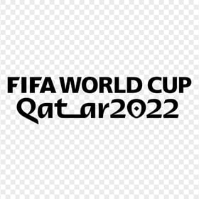 FREE Fifa World Cup Qatar 2022 Black Text Logo PNG