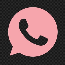 HD Light Pink Outline Wa Whatsapp App Logo Icon PNG