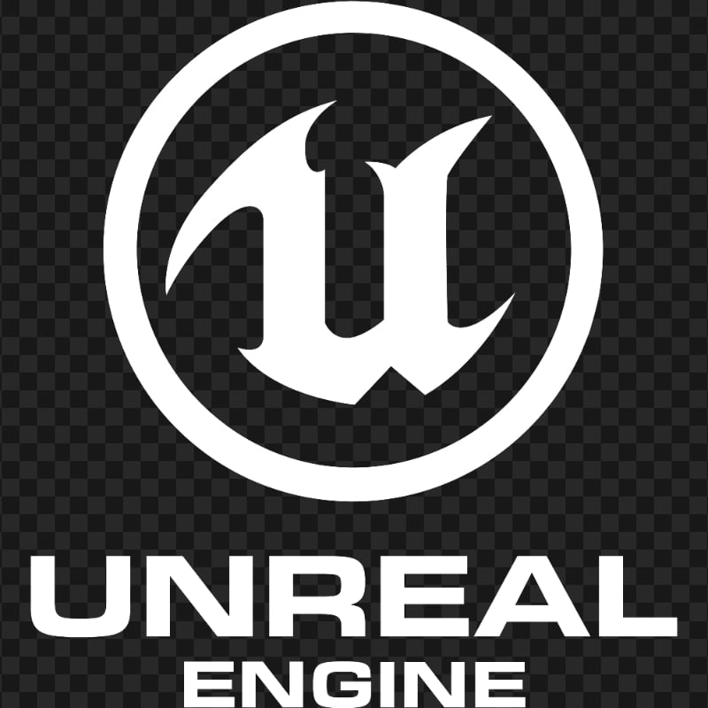 Unreal Engine White Logo PNG