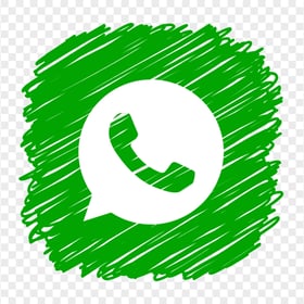 HD Beautiful Scribble Style Whatsapp Icon PNG