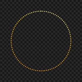 Dotted Gold Circle Transparent Background