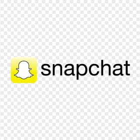 HD Snapchat Official Logo Text With Ghost Icon PNG Image