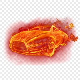 HD Burning Car Vehicle Fire Effect PNG
