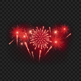 Sparkle Red Fireworks Transparent Background