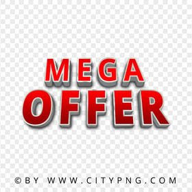 Mega Offer Word Label Logo Sign HD PNG