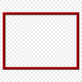 Rectangle Red Wood Frame PNG Image