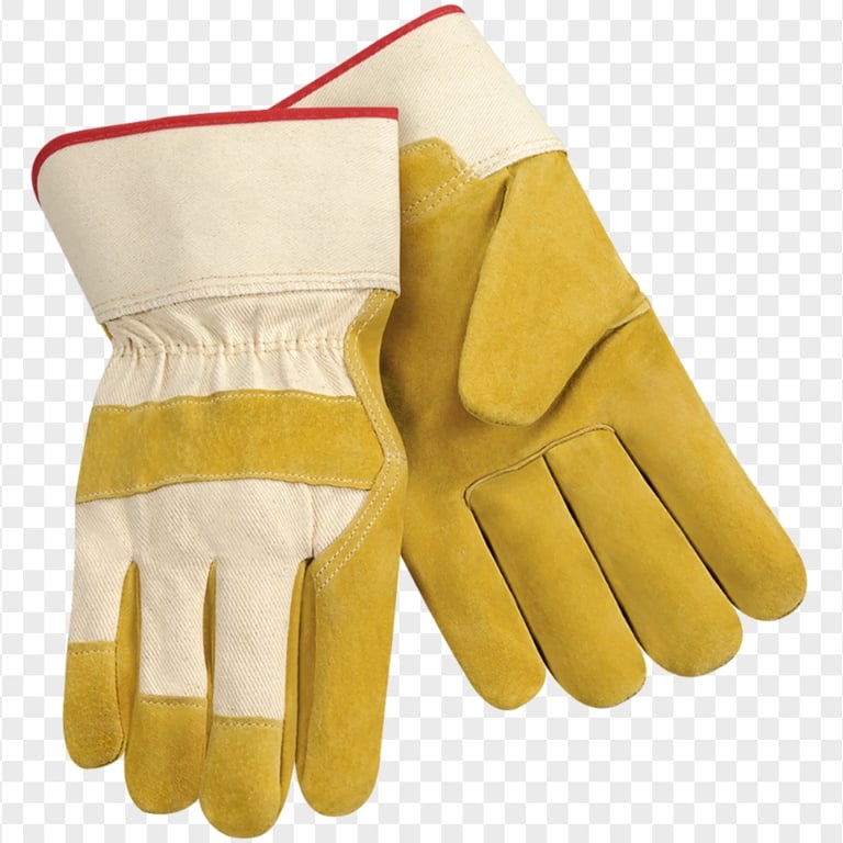 Pair Gloves Safety Leather Protection Firefighter