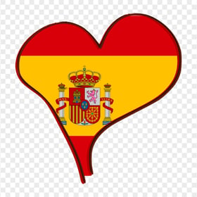 Spain Flag Clipart Heart PNG