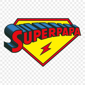 HD Superman Super Papa Father Dad Hero Logo PNG