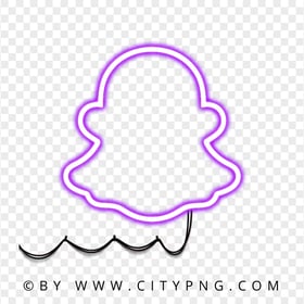 HD Purple Snapchat Neon Logo With El Wire PNG