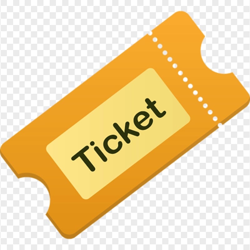 Download Yellow Ticket Illustration Icon PNG