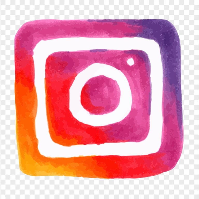 Watercolor Square Instagram Logo Icon