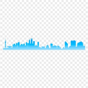 Beijing Skyline City Cityscape Blue Silhouette PNG