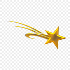 Yellow Gold Falling Star PNG