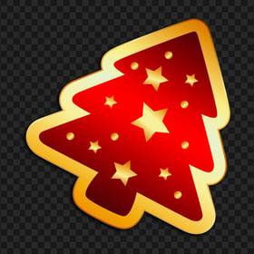 HD Red Gold Christmas Tree Icon PNG