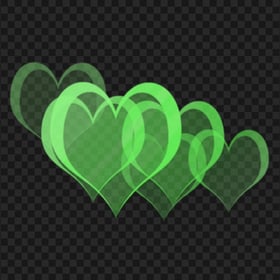 HD Green Bokeh Light Heart Effect PNG