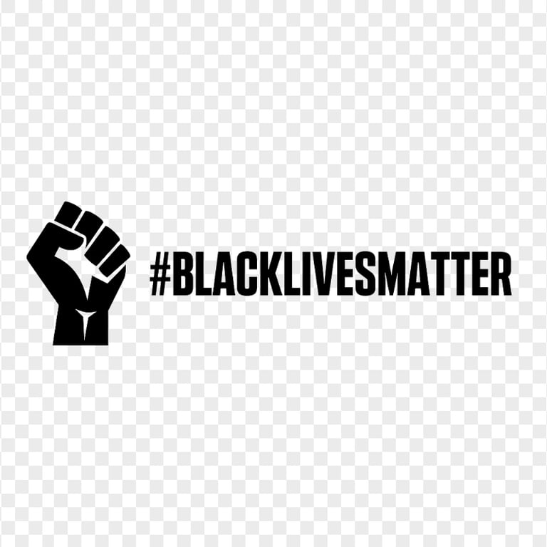 Black Lives Matter Hand Logo With Hashtag