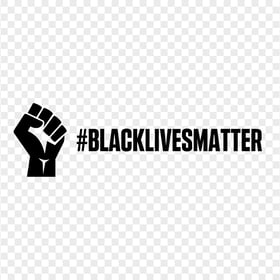 Black Lives Matter Hand Logo With Hashtag
