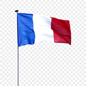 Download France Flag On Pole PNG