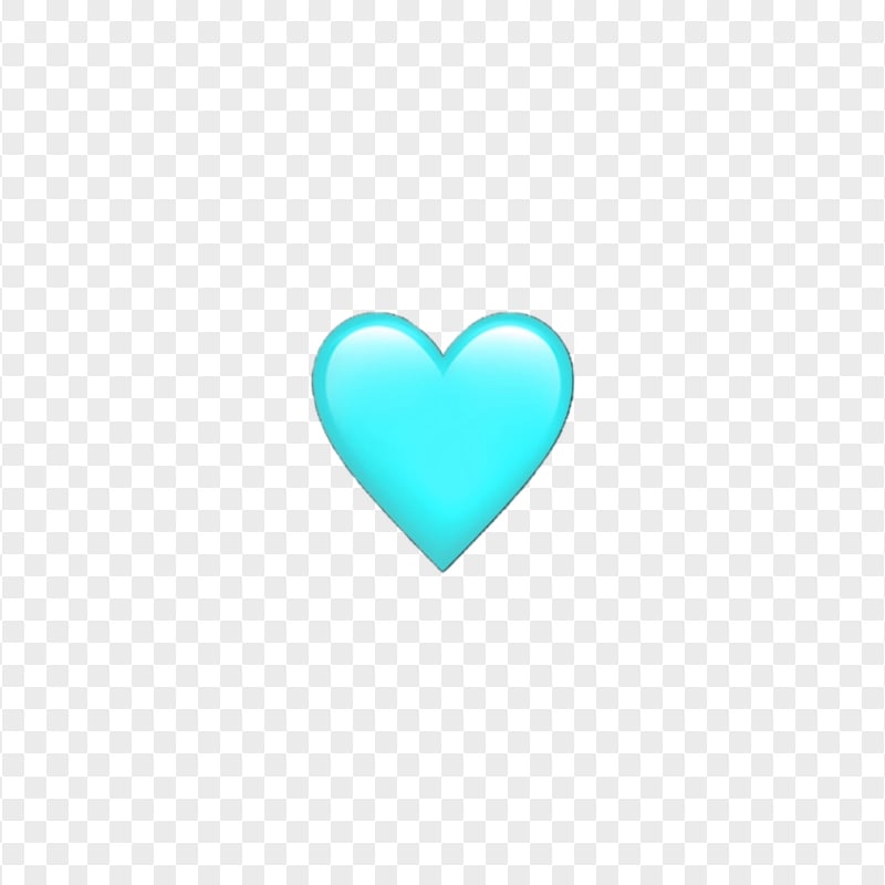 Light Blue Heart Emoji Emoticon