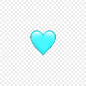 Light Blue Heart Emoji Emoticon