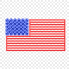 HD American Us United States Flag Glowing Neon PNG
