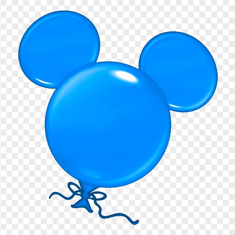 Blue Balloon Mickey Mouse Head Shaped