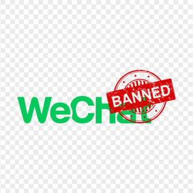 WeChat Logo Round Banned Red Stamp