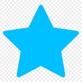 Star Silhouette Blue Icon FREE PNG