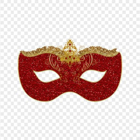 Party Red And Gold Eyes Mask Glitter
