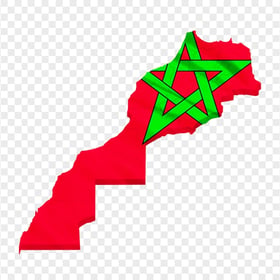 HD Morocco Flag On 3D Map PNG