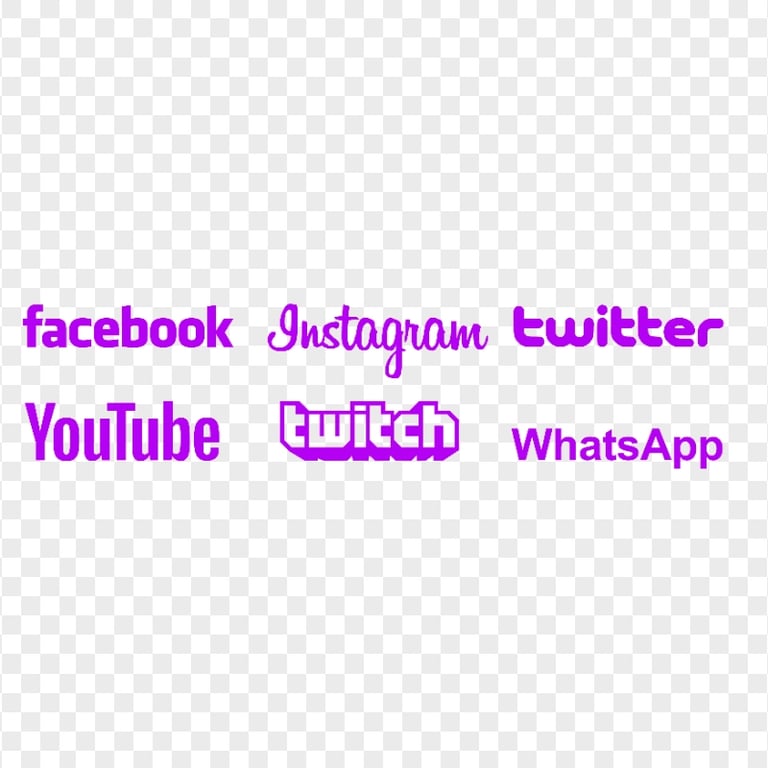 HD Social Media Purple Logos PNG