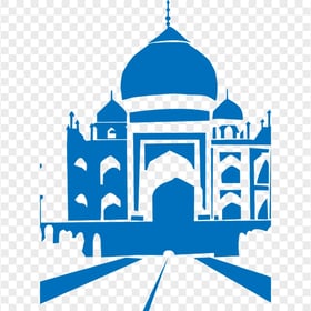 Islamic Blue Silhouette Masjid Mosque Shape Vector