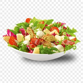 Vegetable Salad Caesar on a Bowl Image PNG