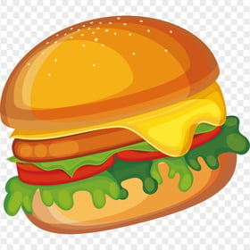 Cheeseburger Illustration Icon Transparent PNG