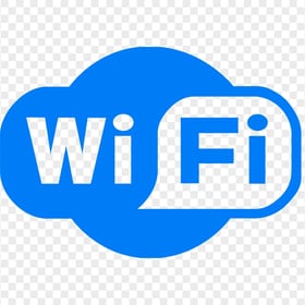 PNG Wifi Wi-Fi Hotspot Wireless Blue Logo Sign