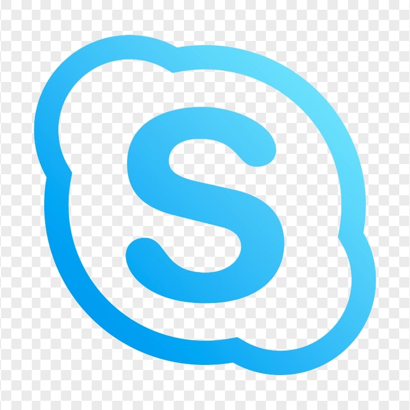 Gradient Blue Skype Logo Icon HD PNG