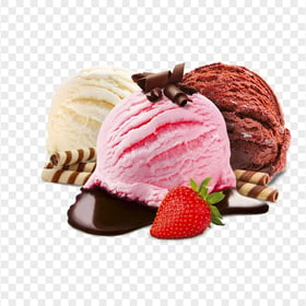 FREE Chocolate, Fraise Ice Cream Scoops Flavors PNG