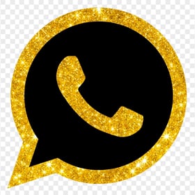 HD Gold & Black Luxury Whatsapp Wa Watsup Logo Icon PNG