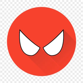 HD Red Round Circle Spiderman Face Icon PNG