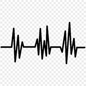 Heart Rate Pulse Black Icon Transparent PNG