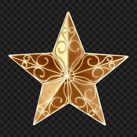 Christmas Gold Tree Topper Star HD PNG