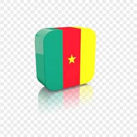 PNG Square 3D Cameroon Flag Icon