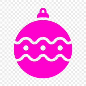 Pink Ornament Ball Icon PNG
