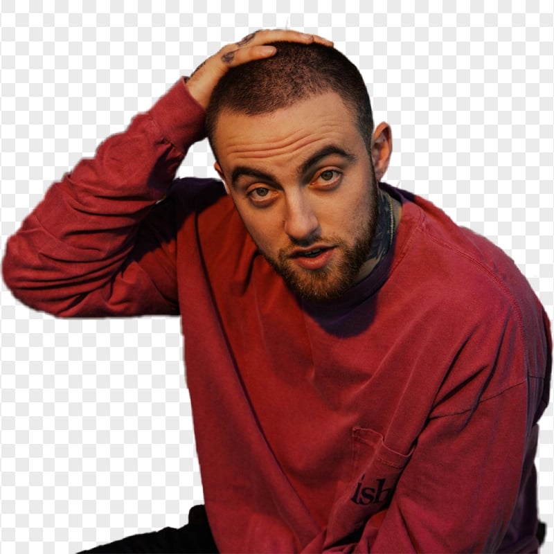 Mac Miller Wear Red Sweater