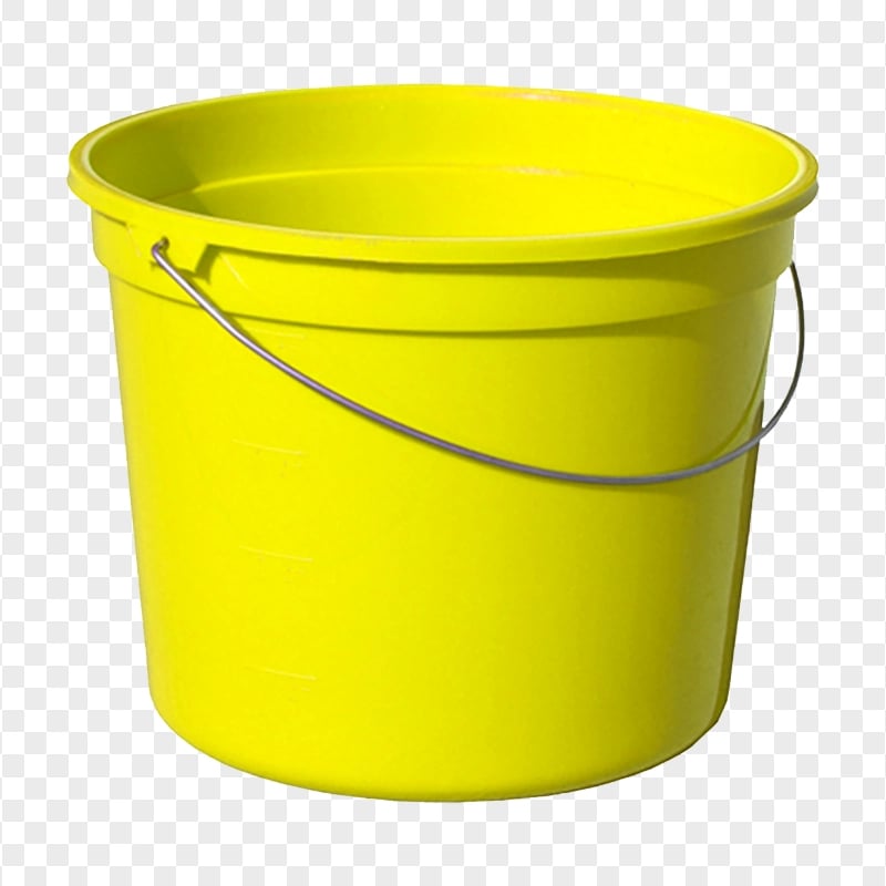 HD Yellow Plastic Bucket PNG