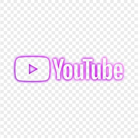 HD Purple Neon Aesthetic Youtube YT Logo PNG