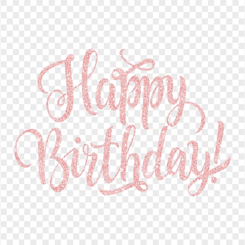 HD Happy Birthday Text Words Rose Gold PNG | Citypng